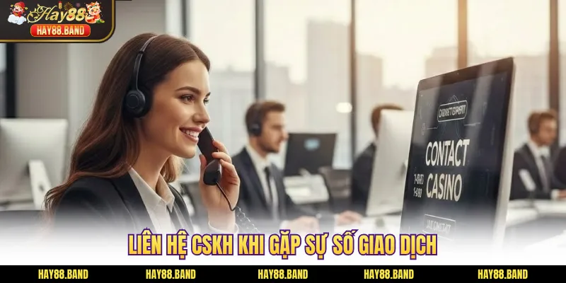 Liên hệ CSKH khi gặp sự số giao dịch